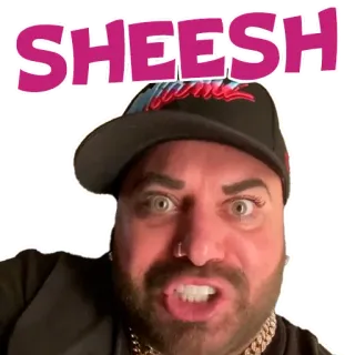 😮 0f86abf9 SHEESH sheesh, 表情, 哇, 人, 男人, 惊喜 whatsapp sticker