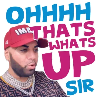 🙌 21fb679a OHHHH THATS WHATS UP SIR 表情包, 搞笑, 网络迷因, 幽默 whatsapp sticker