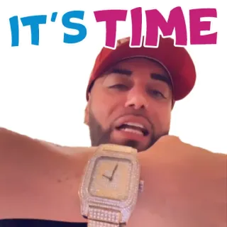 ⏰ dc1d7d5b IT'S TIME 时间, 手表, 是时候了 whatsapp sticker