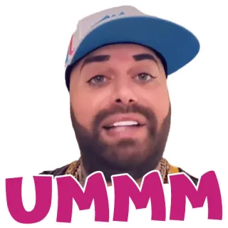 🥴 e1a61b2e UMMM 表情包, 嗯, 表情, 搞笑, 男人, 思考 whatsapp sticker