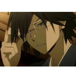 🍃 5d683774 Anime, Brille, Mann, Porträt telegram sticker