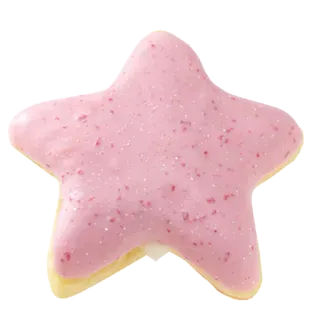 🌟 1fcd70e8 Stern, Keks, Rosa, Dessert, Süß whatsapp sticker