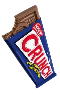 🍫 d2c114e8 CRUNCH even more SCRUMPTIOUS Schokolade, Süßigkeiten, Süß, Knusprig, Nestlé whatsapp sticker