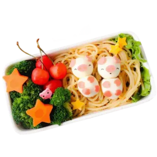 🍝 f0997b38 Brotdose, Bento, Essen, Süß, Schweine, Pasta whatsapp sticker