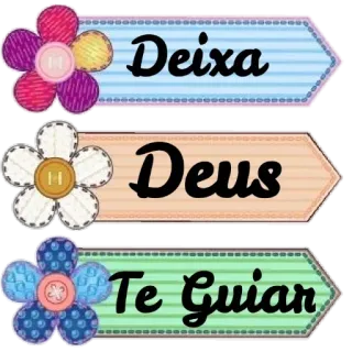🙏 0deb1385 Deixa
Deus
Te Guiar floral, texto, setas, deixa, Deus, te guiar, religioso, frase telegram sticker