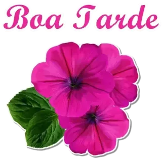 😊 279cca6a Boa Tarde flores, cumprimento, boa tarde, petúnias, floral telegram sticker