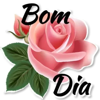 😊 2e427043 Bom Dia Bom dia, Rosa, Flor, Saudação, Positivo, Floral telegram sticker