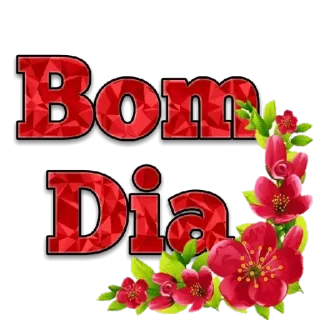 😊 6a1a3888 Bom Dia bom dia, flores, saudação, vermelho, bom dia telegram sticker