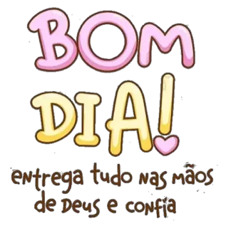 😊 a0203575 BOM DIA!
entrega tudo nas mãos de deus e confia bom dia, mensagem positiva, deus, confia, mensagem positiva, bom dia telegram sticker