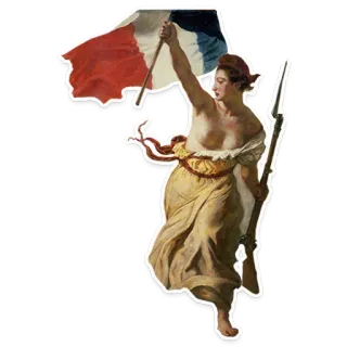 🇫🇷 0b34f988 Liberty Liberty Leading the People Французская революция, Франция, флаг, свобода, картина, исторический telegram sticker