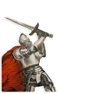 🔪 28a48fc9 рыцарь, доспехи, меч, средневековье, воин, битва, оружие, плащ telegram sticker