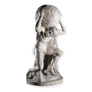 🌎 2964d9f4 Atlas статуя, Атлас, греческая мифология, скульптура telegram sticker