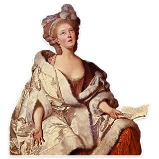 🙄 62847eb7 исторический, женщина, портрет, исторический период, аристократия, винтаж, произведение искусства, классический telegram sticker