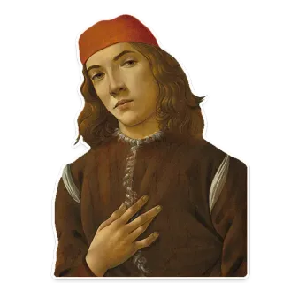 🤙 9b6ea416 искусство, ренессанс, портрет, живопись, классический, итальянский, исторический, произведение искусства telegram sticker