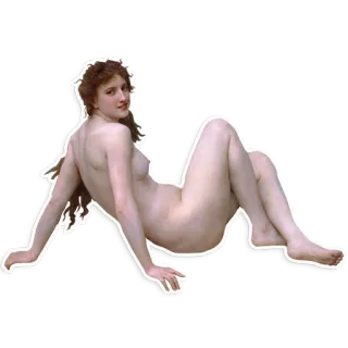 🏖 df7c4d8f ню, женщина, искусство, обнажённый, женский, фигура telegram sticker