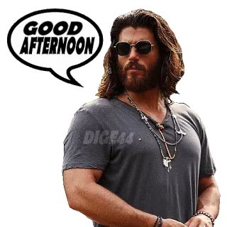 ☀️ 8e9576ac GOOD AFTERNOON buon pomeriggio, uomo, occhiali da sole, saluto whatsapp sticker