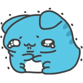 🥺 7e507097 고양이, 귀여운, 슬픈, 파란색, 동물 telegram sticker