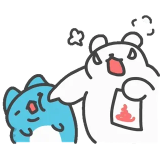 😤 d631d699 화난, 만화, 곰, 귀여운, 스티커 telegram sticker