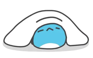 🛌 51e708e4 Blob, Mignon, Endormi, Dormant, Couverture, Dessin animé telegram sticker