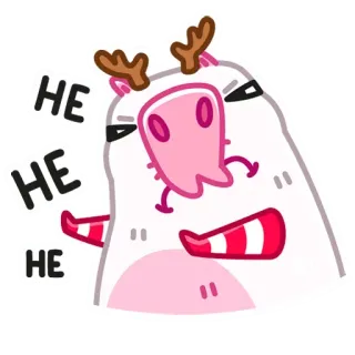 🙅‍♂️ c360ec2f HE
HE
HE dessin animé, animal, mignon, drôle, renne, bois, rire whatsapp sticker