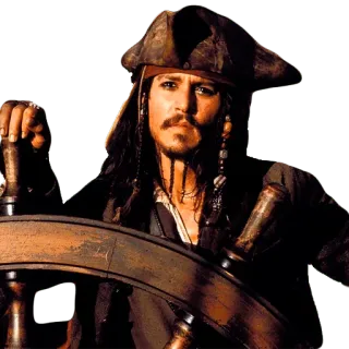 😎 27cebe97 Jack Sparrow Pirates of the Caribbean โจรสลัด, กัปตัน, เรือ, ทะเล, ผจญภัย, ภาพยนตร์, ตัวละคร telegram sticker