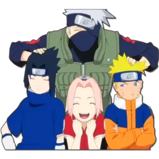 🥰 113c6756 Naruto Anime, Naruto, Kakashi, Sasuke, Sakura, Equipo 7, Manga telegram sticker