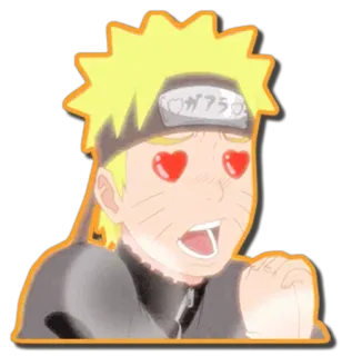 😍 b969995b Naruto Uzumaki Naruto naruto, anime, manga, corazones, amor, uzumaki, personaje telegram sticker