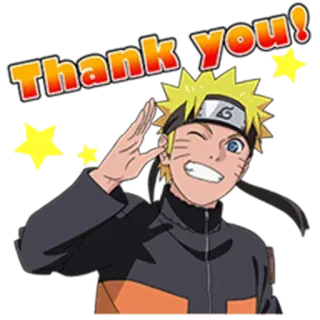 ☺️ debe67f1 Naruto Thank you! gracias, naruto, anime, personaje, saludo telegram sticker