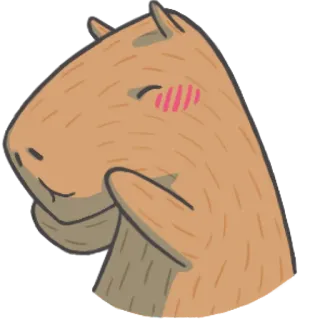 💗 e44a3837 capybara, cute, animal, rodent, kawaii whatsapp sticker
