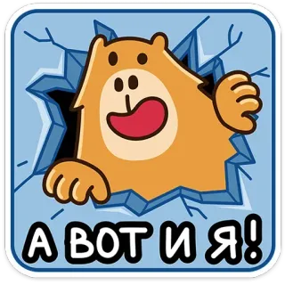 👋 11cf9d42 А ВОТ И Я! hoạt hình, gấu, nga, nhãn dán telegram sticker