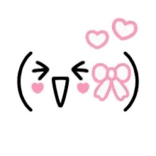 😂 a639b806 Эмодзи, Каваи, Милый, Сердце, Бант telegram sticker