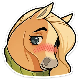😊 6cc81a68 cavallo, cartone animato, animale, carino, adesivo, equino, pony telegram sticker