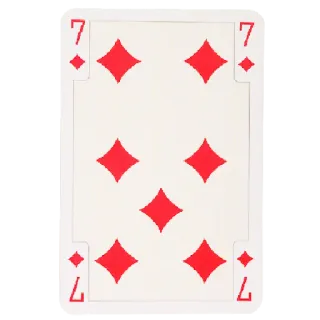 ♦️ 2110674e 카드, 다이아몬드 7, 카드 게임, 다이아몬드, 숫자 7 telegram sticker