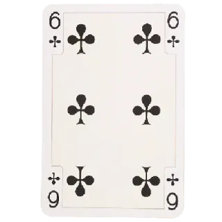 ♣️ d36fad5c 카드, 카드 게임, 클로버, 클로버 6, 슈트, 카드 telegram sticker