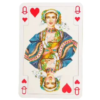 ♥️ f483b589 Q 여왕, 카드, 하트, 카드 게임 telegram sticker