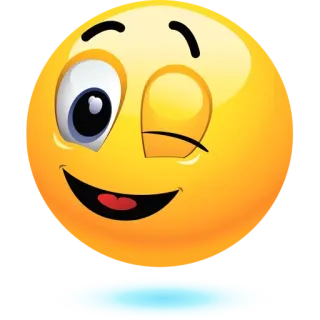 😉 194fa121 Emoji, Guiño, Feliz telegram sticker