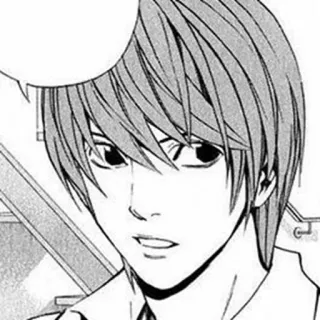 ✖️ 4fbeb671 Light Yagami Death Note Anime, Manga, Death Note, Light Yagami, Postać, Portret telegram sticker