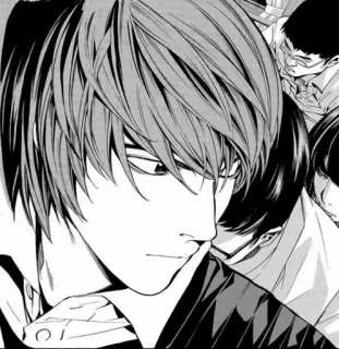 ✖️ 918a82df Light Yagami Death Note Anime, Manga, Death Note, Light Yagami, Poważny, Portret telegram sticker