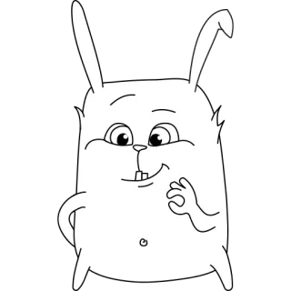 👌 cc9f145f Snowball The Secret Life of Pets kelinci, binatang, kartun, lucu, kelinci kecil, animasi telegram sticker