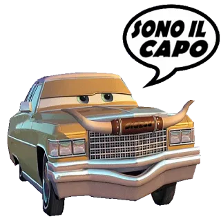 👸 20b206af SONO IL CAPO машины, мультфильм, лидер, босс, транспорт, итальянский telegram sticker