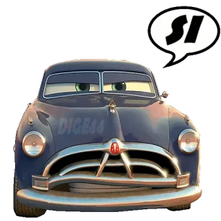 👍 2b5a2e1a Doc Hudson Cars SI машины, мультфильм, фильм, машина, транспорт telegram sticker