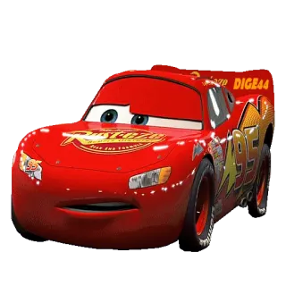 🥴 5c21eb4d Lightning McQueen Cars машина, красный, фильм, мультфильм telegram sticker