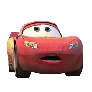 🙄 77485191 Lightning McQueen Cars машина, pixar, disney, мультфильм, фильм, гонки telegram sticker