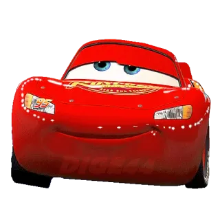 🙂 b32ca6ca Lightning McQueen Cars машина, молния маккуин, disney, pixar, мультфильм, гонки telegram sticker