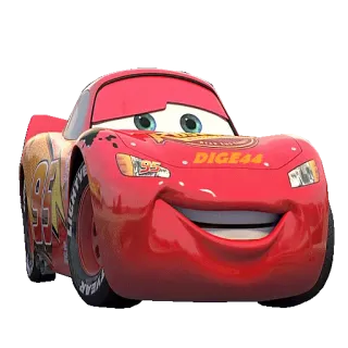 😄 55c44be9 Lightning McQueen Cars DIG44 samochody, lightning mcqueen, kreskówka, animowany, film, postać telegram sticker