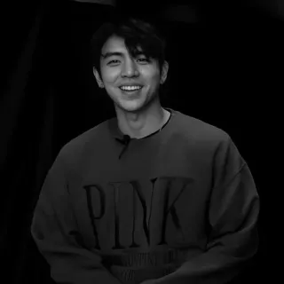 💫 0f5cb397 PINK đàn ông, cười, chân dung, áo len telegram sticker