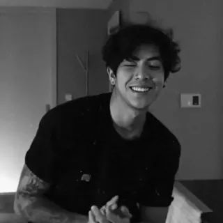 💫 2a6b0ed1 người, đàn ông, cười, trắng đen telegram sticker