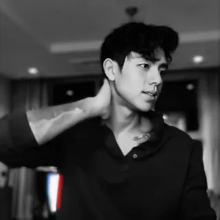 💫 9fe70a8a đàn ông, chân dung, người, trắng đen, hình xăm telegram sticker