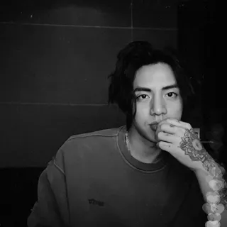 💫 ee1264fb người đàn ông, chân dung, hình xăm, người, trắng đen telegram sticker