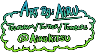 © 79dcc33b Art By: Airu
TELEGRAM / TWITTER / TUMBLR:
@AiruKitsu artist, social media, art, telegram, twitter, tumblr telegram sticker